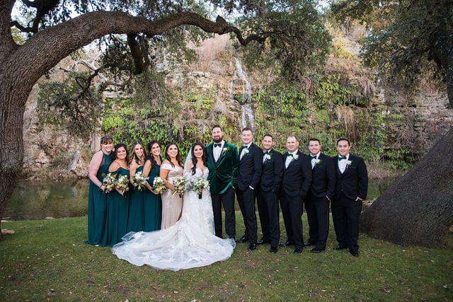 Bridal party portrait San Antonio wedding at Canyon Springs