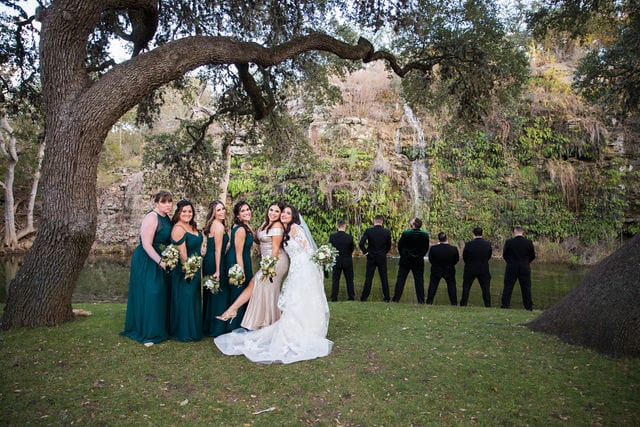 Bridal party fun at San Antonio wedding at Canyon Springs