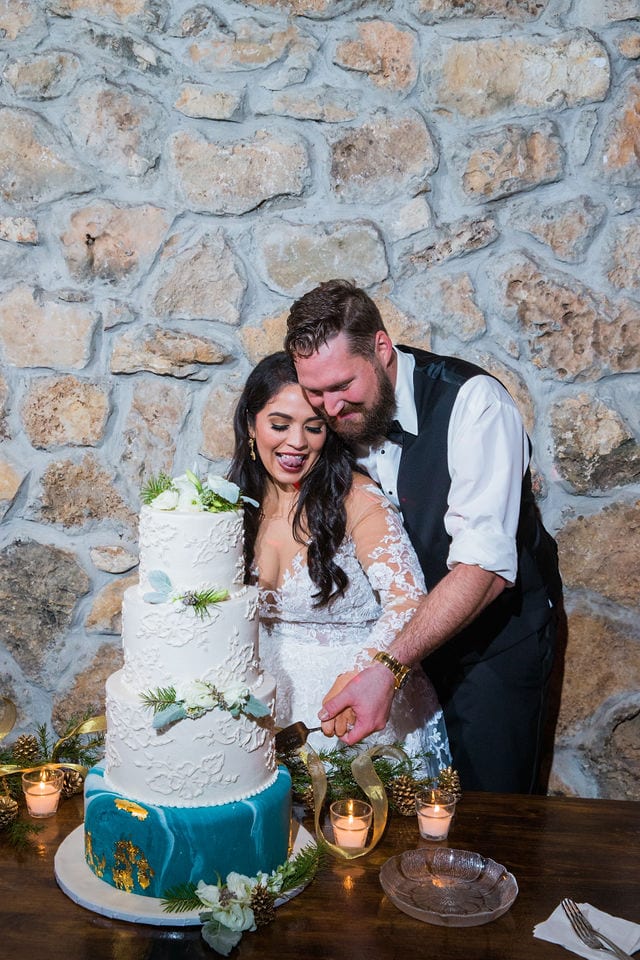 Richards wedding cake cutting at Canyon Springs reception