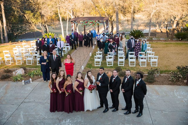 Olympia Hills San Antonio Wedding ceremony group portrait