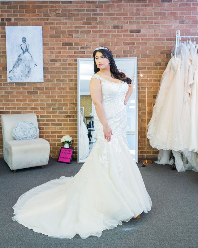 Bridal gown at I do the dress I Do with Watters