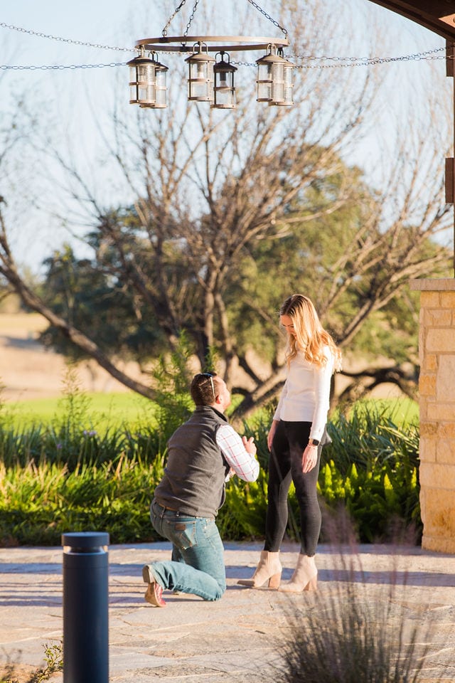 Proposal photography at JW Marriott down on knee