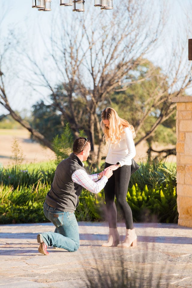 Proposal photography at JW Marriott ring on finger
