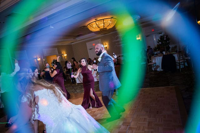 Wedding dancing at the reception at Omni La Mansion, San Antonio