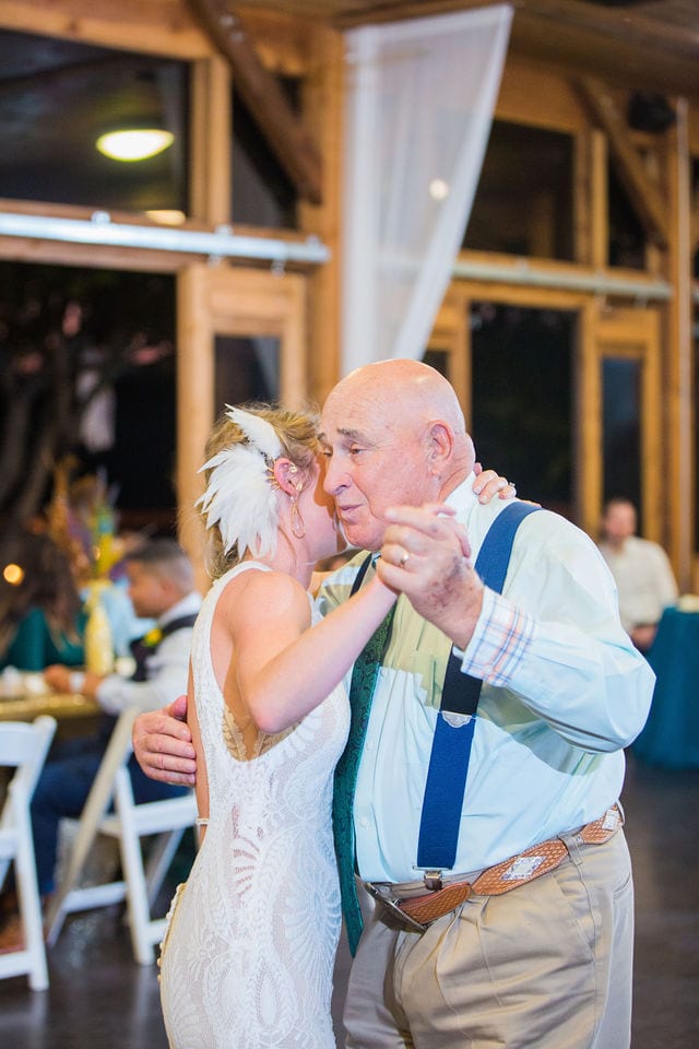 Laurel father dance at Milltown reception at New Braunfels Wedding