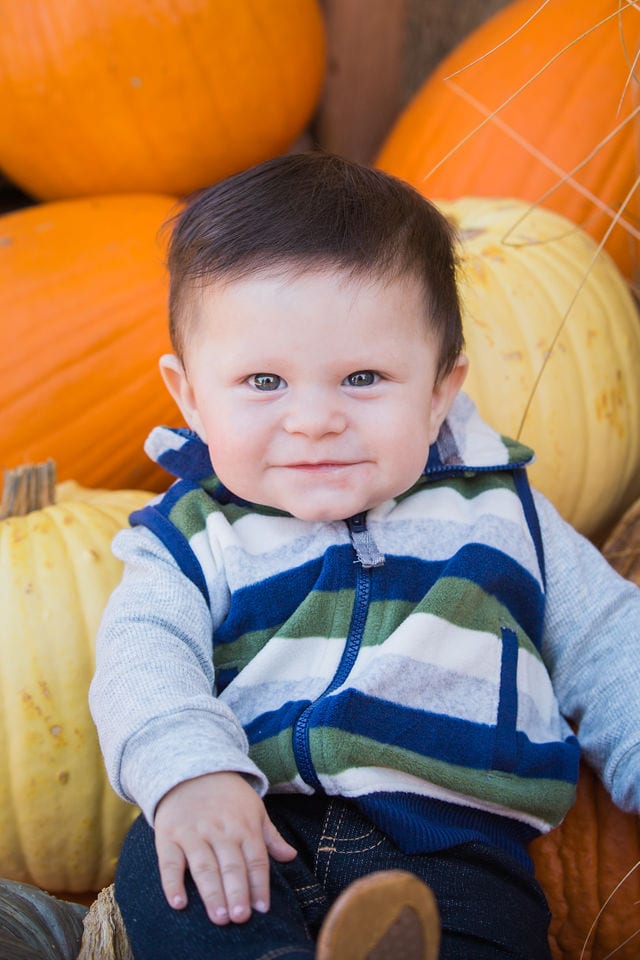 McLerran Baby by pumpkins San Antonio Botanical Gardens