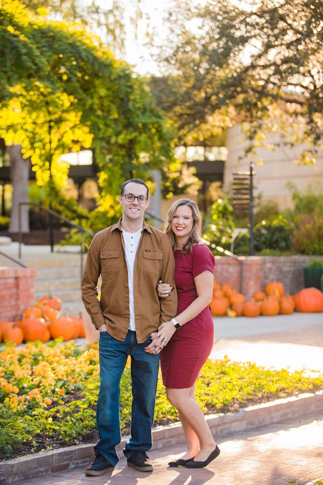 Weber family at San Antonio Botanical Gardens pumpkins
