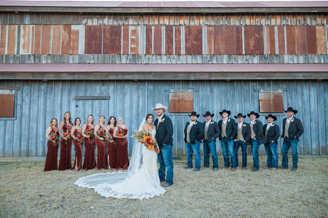 Baleigh's bridal party Eagle Dancer Ranch Wedding