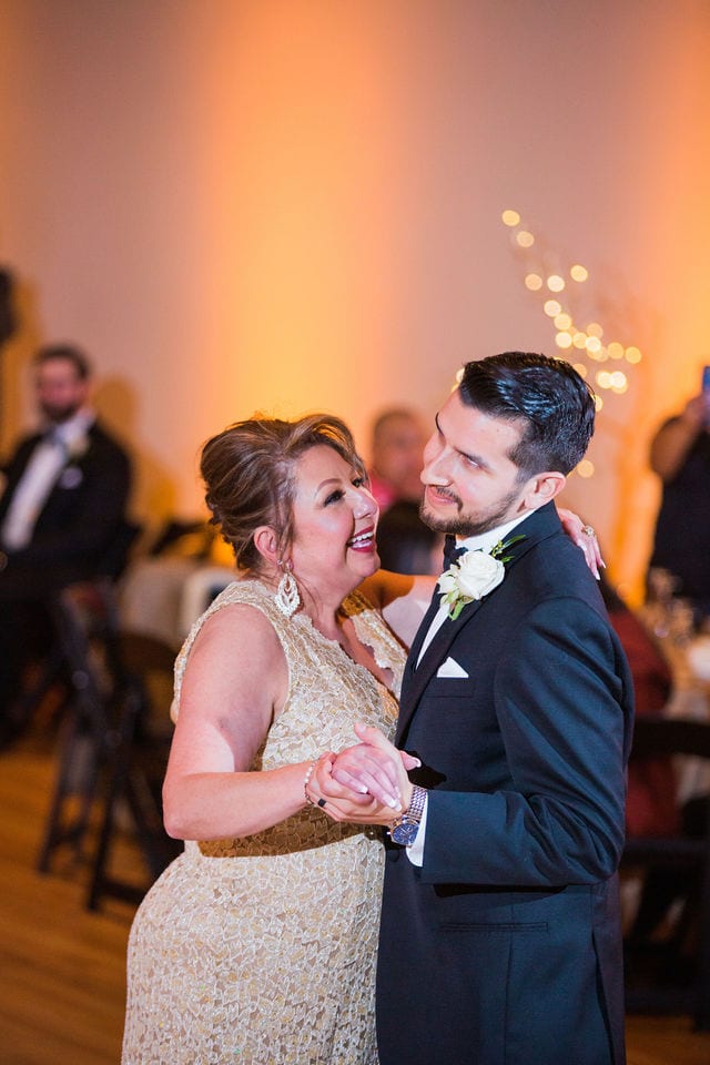 Camille and DJ's mother's dance at the McNay wedding reception