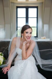 Mary kate bridal at rRd Berry Estate on the sofa