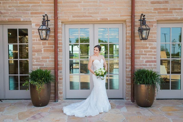 Mary kate bridal at Red Berry Estate outside by doors