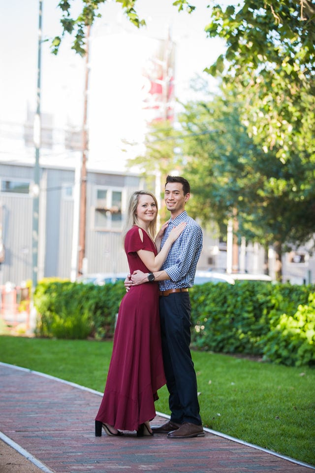 Emily's San Antonio engagement at the Pearl Stable path