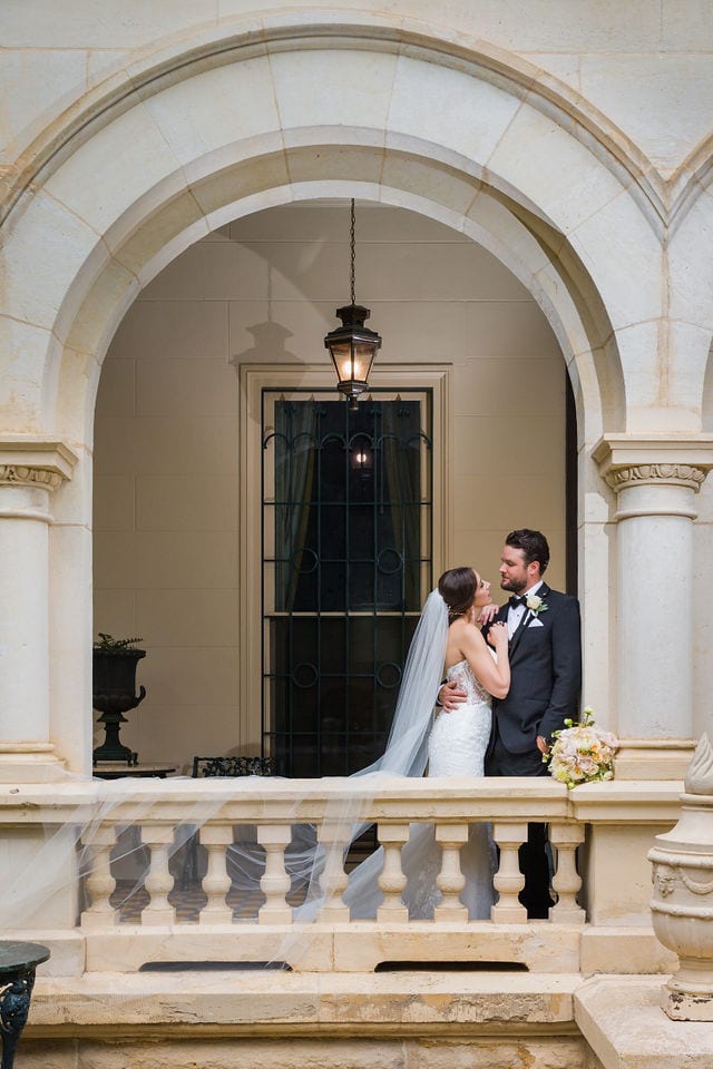 Spenser wedding San Antonio villa Finale portrait on the steps