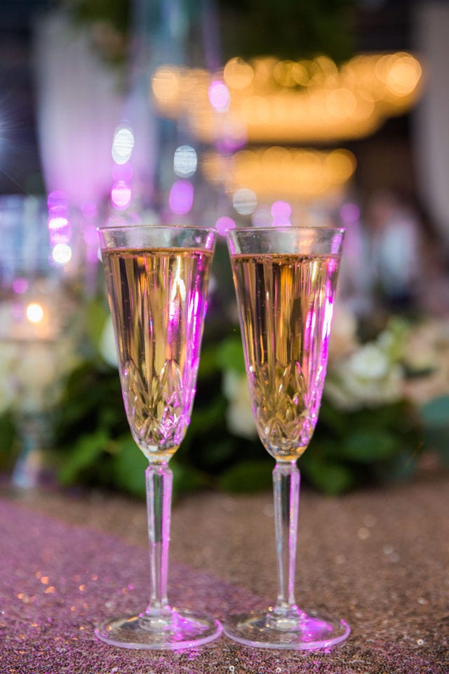 Spenser wedding San Antonio the Menger champagne glasses