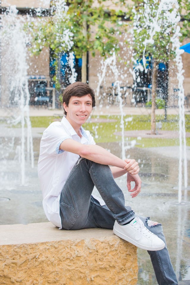 Wyatt's senior session the Pearl headshot by water