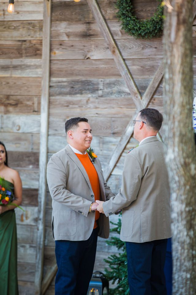 Ross's vows at the wedding at harper hills ranch