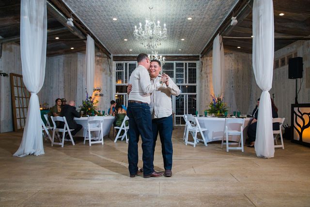 Will and Ross's first dance at harper hills ranch wedding reception