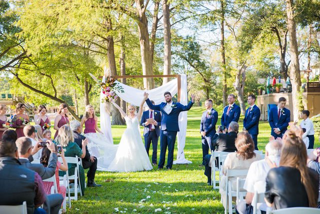 Celeste's wedding ceremony exit in New Braunfels