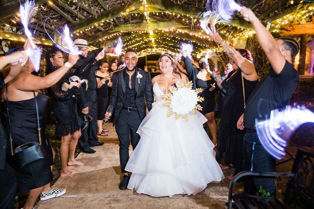 Mayra's wedding LED exit at the reception Oak Valley Vineyards