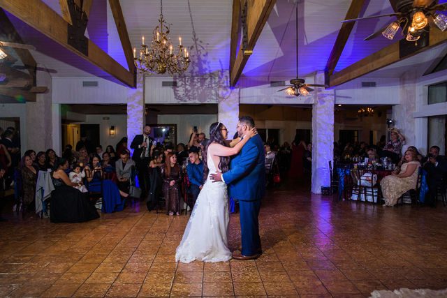 David and Bethany's first dance at wedding reception at Los Encinos