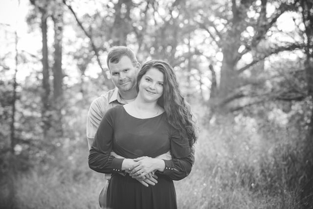 Coltan and Stephanie's the engagement at Cibolo Natural Area black and white