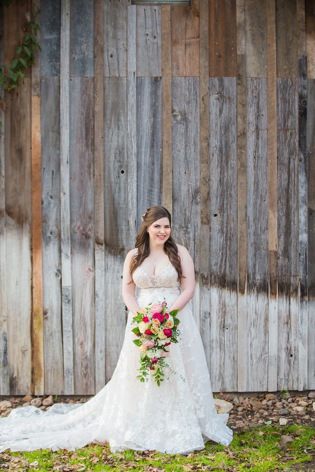 Meagan Bridal at the Gruene Hall on the wood wall
