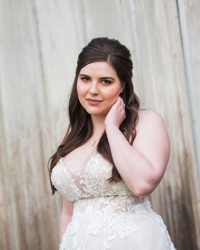 Meagan Bridal at the Gruene and New Braunfels white wall portrait