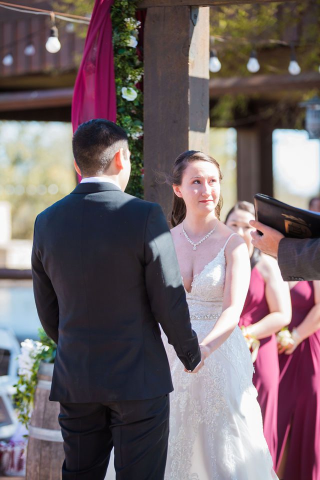 Allison wedding at Hofmann Ranch bride bride ceremony vows