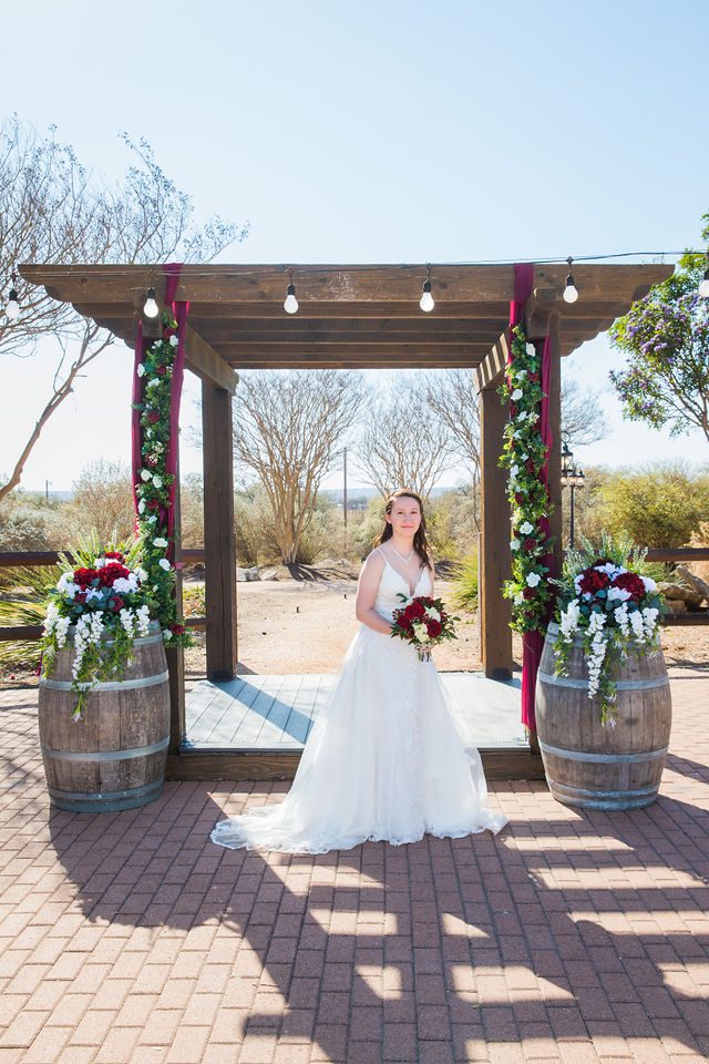 Allison wedding at Hofmann Ranch brides bridal portrait