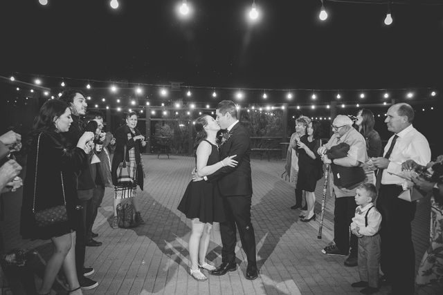 Allison's wedding at Hofmann Ranch wedding bubble exit kiss