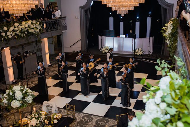 Bonnie's wedding at St Anthony hotel reception mariachis