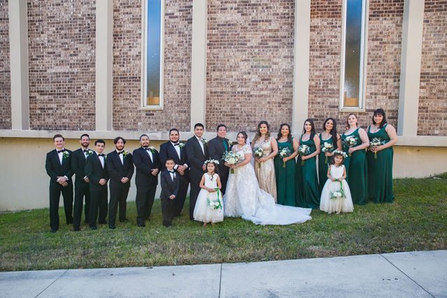 Chloe's San Antonio wedding St. Dominic's Catholic Church bridal party