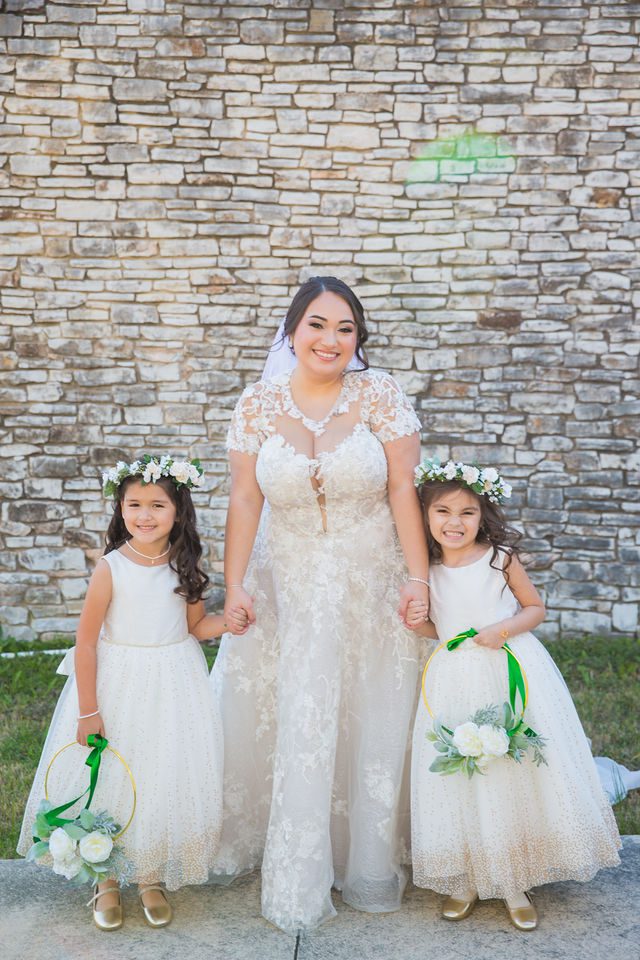 Chloe's San Antonio wedding St. Dominic's Catholic Church flower girls