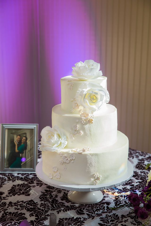 Graysen wedding ceremony in Comfort reception cake