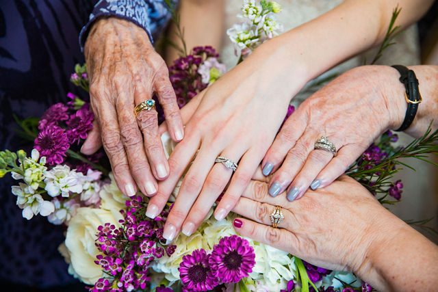 Graysen wedding ceremony in Comfort reception mothers rings