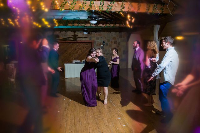Graysen wedding ceremony in Comfort reception line dancing
