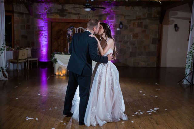 Graysen wedding ceremony in Comfort reception last dance kiss