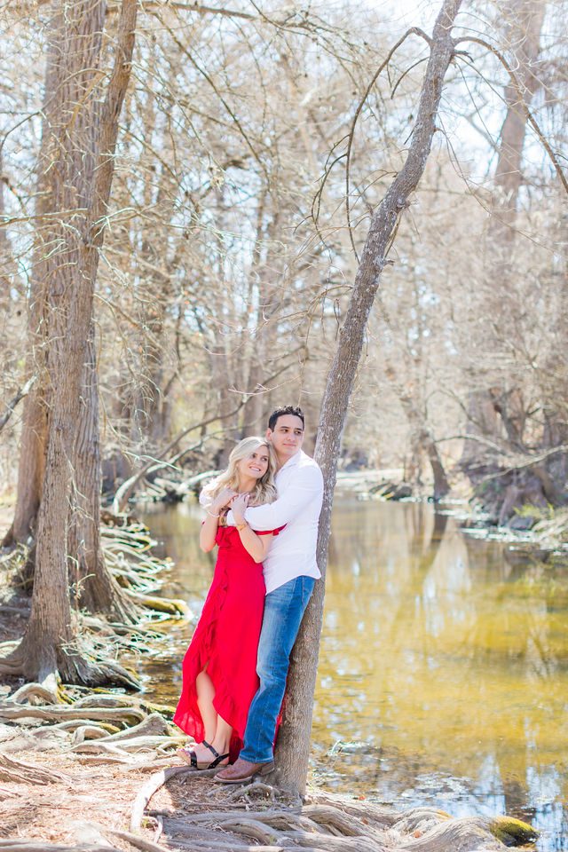 Heath's Engagement session Cibolo Natural Area by the river