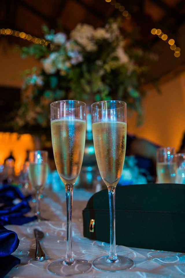 Kylee's wedding at the McNay reception champagne flutes