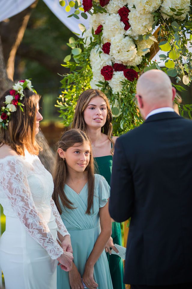 Pixley wedding in Garden Ridge ceremony daughters vows