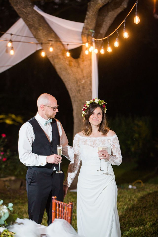 Pixley wedding in Garden Ridge reception toasts