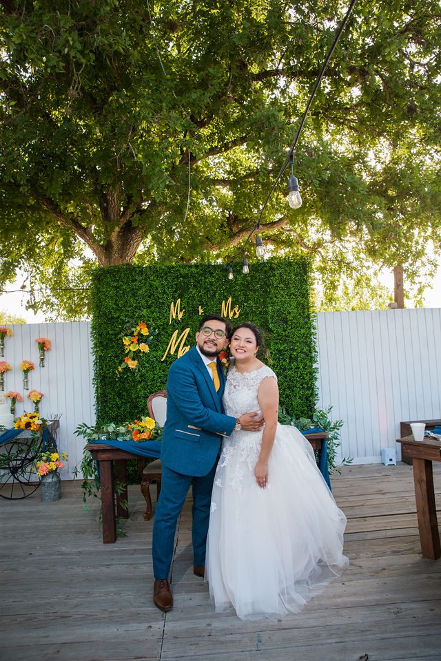 The Cruz-Martinez wedding in San Antonio reception entrance