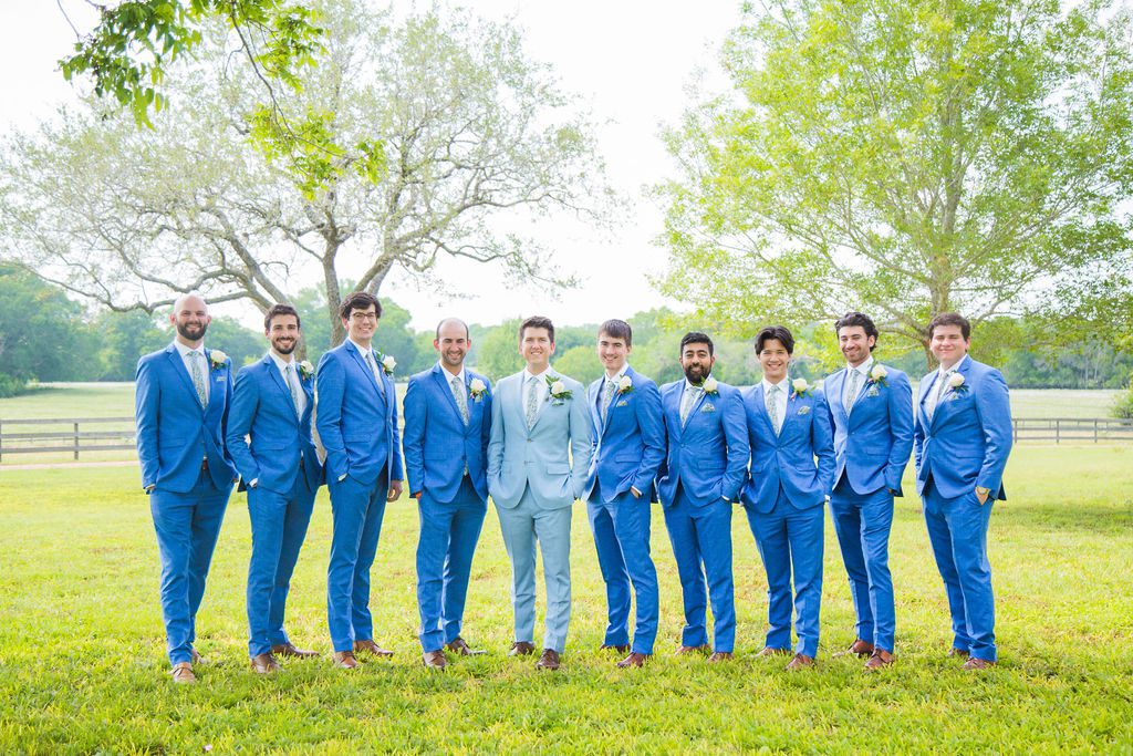 The Hamet wedding in San Antonio the groomsmen portrait