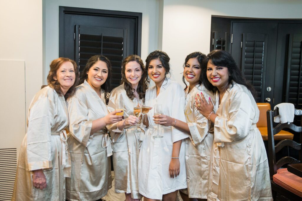 Sonali wedding Hotel Valencia San Antonio bridesmaids getting ready