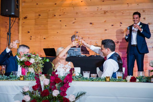 Ruiz wedding at Sandy Oaks Ranch Champagne toasts cheers