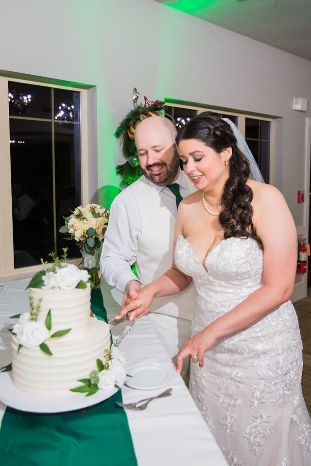 Tate wedding at Olympia Hills cake cutting