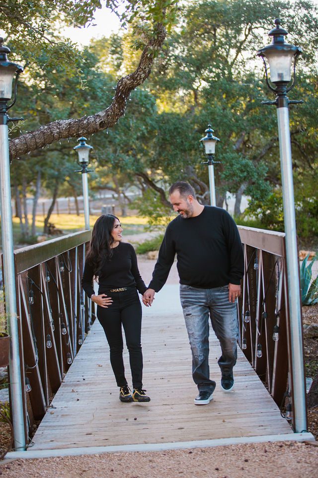 Park 31 engagement session with Erica Straughan Photography on the bridge