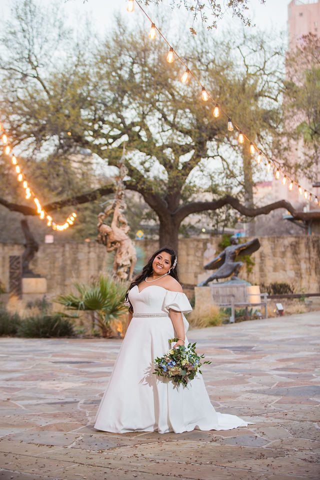 Maddie's bridal at The Briscoe in San Antonio under the lights