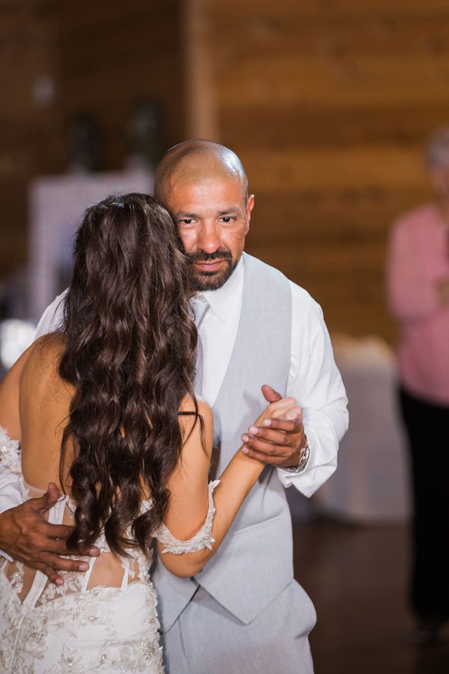Hollubs wedding at Geronimo Oaks in San Antonio bride and father dance