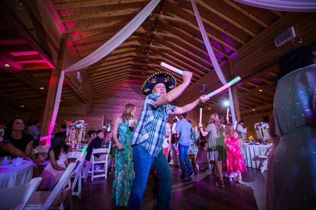 Hollubs wedding at Geronimo Oaks in San Antonio reception dancer